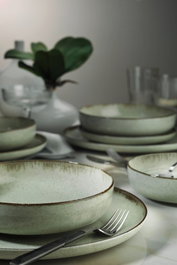 Hermia Vajilla de Porcelana de 12 piezas Verde